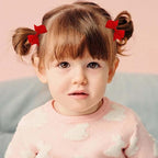 40pcs baby hair ties with Bows Elastic Ponytail Holders Small Hair Accessories for Kids Toddlers Infants. (Mixed color 2)