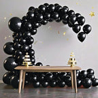 140pcs Black Round Balloons Different Sizes 18 12 10 5 Inch Latex Balloons for Arch Decoration Party Balloon Kit for Graduation Birthday Party Wedding Balloon Baby Shower Decoration