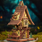 ROKR 3D Wooden Puzzles for Adults, Cuckoo Clock Model Kit, Room Home Decor DIY Watch Making Kit Functional Mechanical Building Toys, Hobbies Birthday Christmas Day Gifts for Men Women Kids 14+