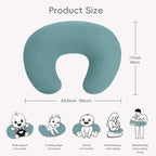 FUNUPUP Rayon Made from Bamboo Nursing Pillow Cover Compatible with Boppy Nursing Pillow, Stretchy Baby Nursing Covers for Breastfeeding Pillows for Boys Girls, Green