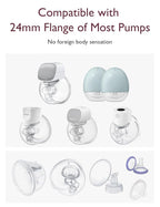 Momcozy Flange Insert 21mm Compatible with 24mm Flange/Shield of Most Pumps, Insert for Breast Pump Replacement Accessories, 4PCS 21mm