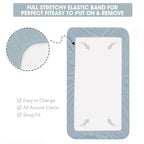 Bimocosy Crib Sheets for Boys Girls, Fitted Crib Sheet 4 Pack for Standard Crib and Toddler Mattresses, Super Soft Breathable Microfiber Baby Sheet 28x52x8in, Wetland Birds/Squirrel/Mauve/Fog Blue