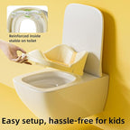 3 in 1 Toddler Potty Training Toilet Seat with Steps Ladder, Foldable Potty Train Chair Adapter for Toddlers Kids Boys Girls, Yellow