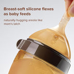 Silicone Natural Breast-Like Bottle with Nipple(10+ Months),8oz，1pack