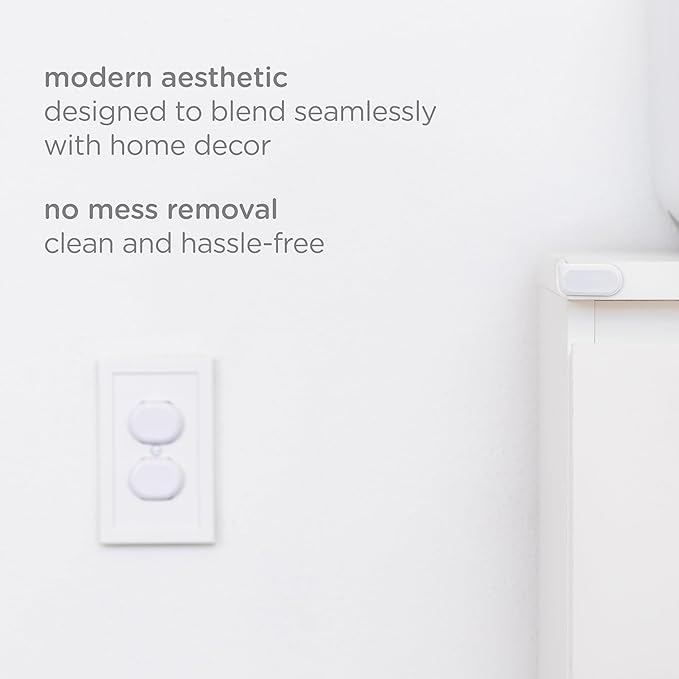 Ubbi Safety Bundle, Safeguarding and Baby Proofing Set, Includes 36 Outlet Covers, 16 Table Corner Protectors and 2 Pinch Guards, Child Safety Kit, White