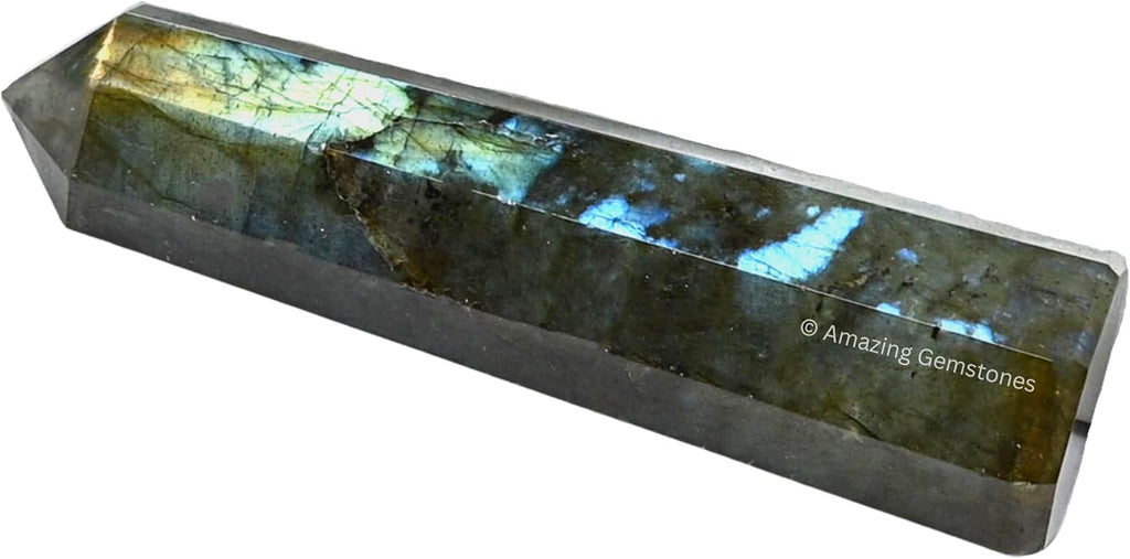 Amazing Gemstone Labradorite Crystal Towers - Natural Healing Crystal Point Obelisk for Reiki Healing and Crystal Grid (3 Inch)