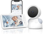 ARENTI Baby Monitor, 2K/3MP WiFi 6 Camera and Audio, 5-inch Wireless Screen, Smartphone App, Super Night Vision, Crying Detection, Auto Tracking, Temp&Humidity Sensor, Cloud&SD Card Storage (D3 Kit)