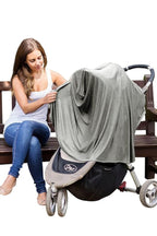 Byrd & Blume Maternity Nursing Cover Breathable Lightweight Breastfeeding Cover Wrap Shawl Scarf Poncho Full 360 (Gray, One size)
