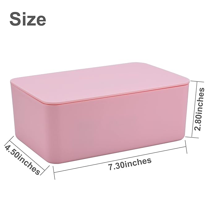 Diaper Wipes Dispenser, Baby Wipes Case, Baby Wipe Holder Keeps Diaper Wipes Fresh, Wipe Container with Non-Slip Feet (Pink)