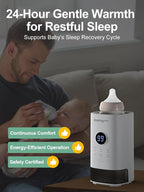 MOMYEASY Bottle Warmer, Fast Baby Bottle Warmer for All Bottles, Milk Warmer with Accurate Display Timer, Temperature Control and Auto Shutoff, Bottle Warmers for Breastmilk & Formula