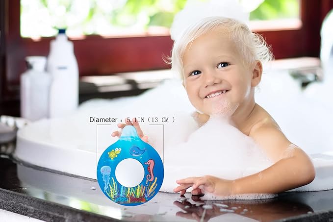 Bathtub Drain Stopper, Silicone Tub Stopper Plug, Universal Bath Drain Cover, Beautiful Coral Reef Illustration, Kids Tots Babies Gift (Blue Whale)