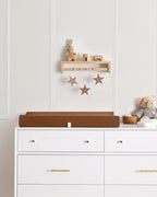 Blissful Diary Muslin Changing Pad Cover for Girls Boys, Ultra Soft Breathable Cotton, Baby Diaper Change Table Pad Covers, 2Pack (Sunshine&Brown)