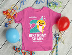 Baby Shark 2nd Birthday Shirt - Toddler Outfit for 2 Year Old Boy or Girl - Cute Kids Party Tee