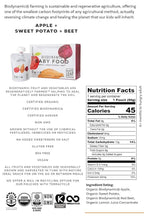 White Leaf Provisions Organic Purees / Baby Food Pouches - Fruits, Veggies & Grains, Toddler snack, Regeneratively Farmed, No Added Sugar, Non-GMO, BPA-Free Pouches 3.17 oz (Pack of 24, Apple + Sweet Potato + Beet)