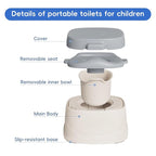 3-in-1 Potty Training Toilet, Potty Training Seat with Steps Ladder, Detachable Toilet for Toddlers - Perfect for Boys and Girls