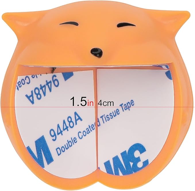 Large Corner Protectors for Furniture, Adhesive Corner Guards, Cute Fox Shape Decorative Silicone Corner Guards Corner Protector for Table, Desk, Bookshelf, Bed Frame (Orange, 4 Pcs)