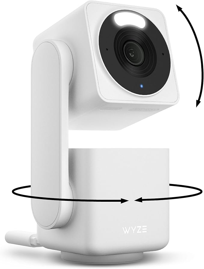 WYZE Cam Pan v4, 4K Smart Security Camera, AI Indoor/Outdoor Cameras for Home Security, Baby & Pet, Color Night Vision, 360° Pan/Tilt/8 x Digital Zoom, 2.4G & 5G, Works with Alexa & Google Assistant
