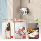 SAFELON 4 Pcs Transparent Safety Door Knob Covers for Toddler, Childproof Door Locks, Easy to Install (Clear-White)