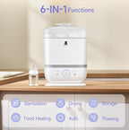 Snow Bear Baby Bottle Sterilizer and Dryer with Touchscreen, 6-in-1 Steam Bottle Sterilizer for Baby Bottles Pacifier, Breast Pump Part, 13 Bottles Extra-Large Capacity for Fast Drying Baby Essential