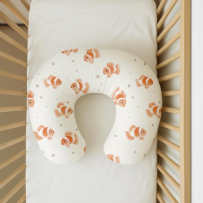 Nursing Pillow Covers 2 Pack, Breastfeeding Pillow Slipcovers Soft and Stretchy, Nursing Covers for Baby Girls Boys Newborn