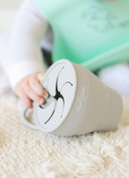 otterlove Collapsable Silicone Snack Container With Attachable Lid | 100% Pure LFGB Platinum Silicone with No Fillers | Snack Cup (2 Pack - Woodchuck & Sand)