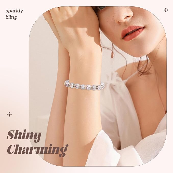 105pcs 10mm Rhinestone Beads for Jewelry Making, Crystal AB Shiny Round Disco Ball Beads Bulk, Sparkle Crystal Clay Christmas for Bracelet Baseball Necklace Earring Crafting and DIY