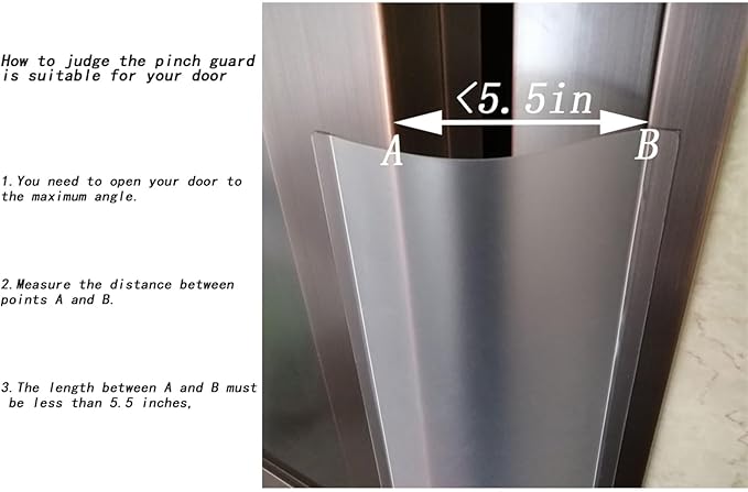 Angloria Baby Proofing Door Pinch Guard, Hinge Cover, Protector for Kids Finger Safety, Heavy Duty Jam Shield, Translucent