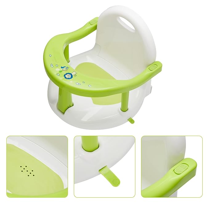 Foldable Baby Bathtub Seat - Non-Slip Bath Chair for Sitting Up, Shower Chairs for Newborn Infant 6-18 Months (Green)