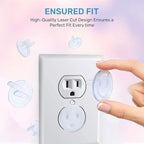24 Pack Outlet Covers & Removal Tool Baby Proofing, Provide Shock Prevention and Easy Installation, Safe and Secure Plastic Plug Covers for Power Sockets (24 Outlet Covers)