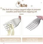 Toddler Utensils, Toddler Forks and Spoons, Baby Spoons Self Feeding, Stainless Steel Baby Silverware with BPA Free Silicone Easy Grip, 8 Months+