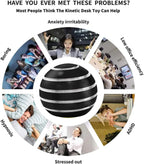 Fidget Toys, Stress Toys for Kids Adults, Kinetic Desk Toys for Office Anxiety, Spinning Desk Toys Fidget Spinner Toys for Kids Party Favors Stocking Stuffers (1.54", Black)