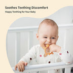 Pigeon Silicone Animal-Shaped Baby Teether, Green Bear, 3M+, 1 Count – Multi-Textured Teething Relief Toys, Lightweight & Easy to Grasp