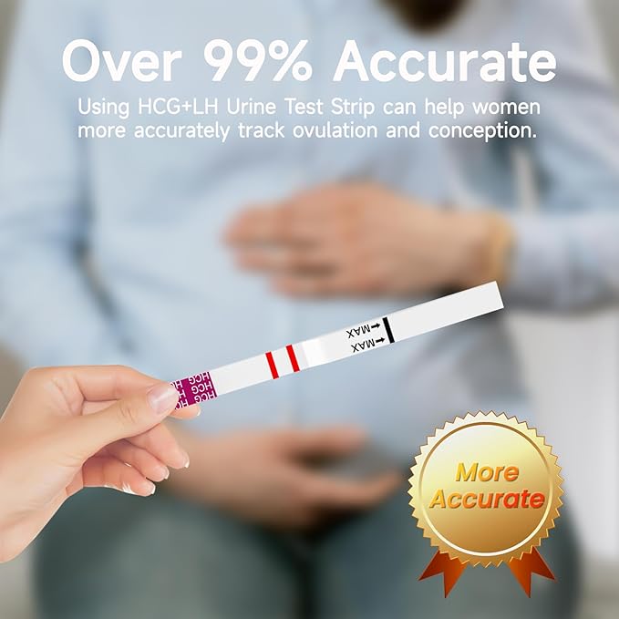 Ovulation Test Strips and Pregnancy Test Strips Kit, Ovulation Strips Tracker Fertility Test for Women, 50 LH Test + 20 HCG Test + 1 Reusable Urine Cup, Ovulation Predictor Kit for Home