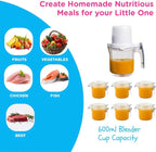 EVLA'S Double Baby Food Maker with 2 Steaming Baskets, Steamer, Blender, Grinder, Food Processor, Cook & Blends Healthy Baby Food in Minutes, Touch Screen, with 6 food pouches, White