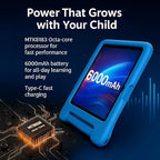 10.1" Kids Tablet Android 14 | 64GB Octa-Core 8GB RAM | Shockproof Case & Parental Control | 12H Fast Charge | HD Display w/Google Kids Space & Educational Apps | WiFi 6/Bluetooth/GPS | Ages 3-12