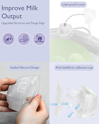 Hands Free Breast Pump K3,Portable Breastfeeding Pumps with Modes & 9 Levels,3 Fine-Tuned Rhythms,Leak-Proof & Low Noise Double Seal Flange 15-24mm