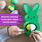 The Eggmazing Egg Decorator - Peeps Bunny - Arts and Craft Set Includes 6 Colorful Quick Drying, Non-Toxic Markers - Green - Packaging May Vary