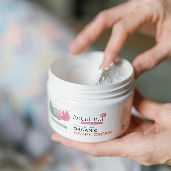 Organic Nappy Cream - Newborn Diaper Care - Gentle Care Diaper-Cream, Natural Moisturizer Zinc Oxide Ointment for Kids Sensitive Skin - Baby Rash (8.45fl oz)