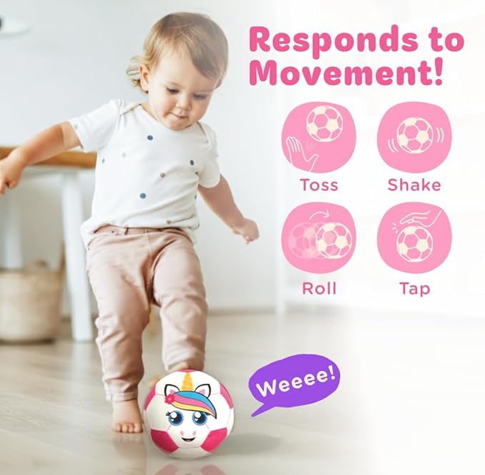 Move2Play, Hilariously Interactive Toy with Music & Sound Effects | Birthday Gift for Boy & Girl | Ball for Toddler & Baby | 6, 12, 18+ Months | 1, 2, 3+ Year Old