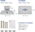 AIKE Commercial Horizontal Baby Changing Station, Wall Mounted Foldable Baby Diaper Changing Table ADA Compliant, Grayish White
