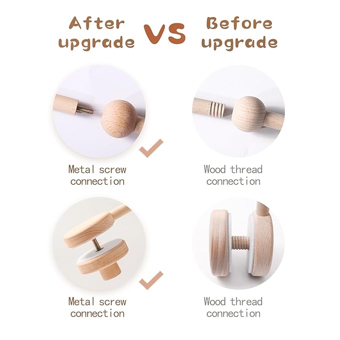 Updated Wooden Mobile Arm for Crib 30 inches- Baby Mobile Hanger for Crib Nursery Mobile Holder 360° Rotatable for Hanging Baby Mobiles Plush Dolls | Gift for Baby Shower & Nursery Decoration