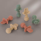 6 Pack Baby Spoons and Forks Set, Silicone First Stage Self Feeding Infant Toddler Utensils, BPA Free, Baby Led Weaning Feeding Supplies for Baby Essentials