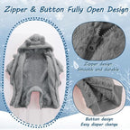 Newborn Baby Bear Outfit Suit Girls Boys Fleece Jumpsuit Romper Hooded Winter Snowsuit Clothes