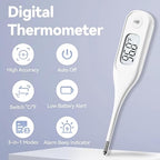 Berrcom Digital Thermometer for Adults and Kids, Medical Thermometer for Fever 10 Second Reading Armpit Thermometers with Fever Alarm