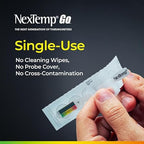 NexTemp® Go - Ready When You are - Single-Use Disposable Thermometers - Results in Seconds, for Work, Home, & Travel (12-Pack (Farenheit))