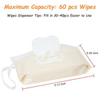 4 Pack Wipes Dispenser, Seposeve Portable Baby Wipe Case, Refillable Baby Wipes Container, Wipe Holder, Keeps Wipes Fresh, Reusable Wet Wipe Pouch for Outdoor Outing, Camping, Hiking. PureColor