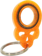 Skull Keychain Spinner,Glow Fidget Keychain,Spinning Keychain Fidget, Fidget Spinner Keychain Toys for Keys (Orange)