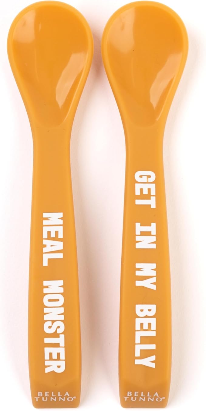 Bella Tunno Silicone Suction Bowl & Spoons for Toddlers & Babies, Food Grade BPA Free Silicone, Non Slip Base, Microwave & Dishwasher Safe, Ideal Baby-Led Weaning Bowl, Miss Mess/Love First Bite