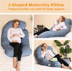 Chilling Home Pregnancy Pillows for Sleeping, U Shaped Body Pillow 63 inch Pregnant Pillow for Sleeping Full Body Pillow, Pregnancy Must Haves Maternity Pillows Velvet Cover