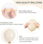 RUBFAC 129pcs Ivory white Balloons Different Sizes 18 12 10 5 Inch Latex Balloon Garland Arch for Party Decoration Birthday Gender Reveal Wedding Anniversary Baby Shower Party Supplies